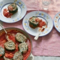 Caldesi Oven Baked Spinach Mushroom Roll In Tomato Sauce
