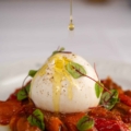 Caldesi burrata on peperonata