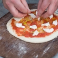 Pizza making at Caldesi
