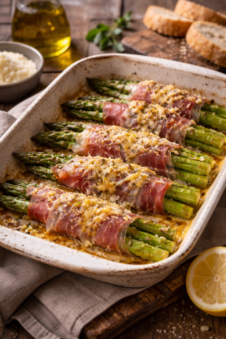 Asparagus Prosciutto And Cheese Bundles